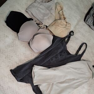 Women's Nursing Bra/Maternity Set - Gray, Cream, Black